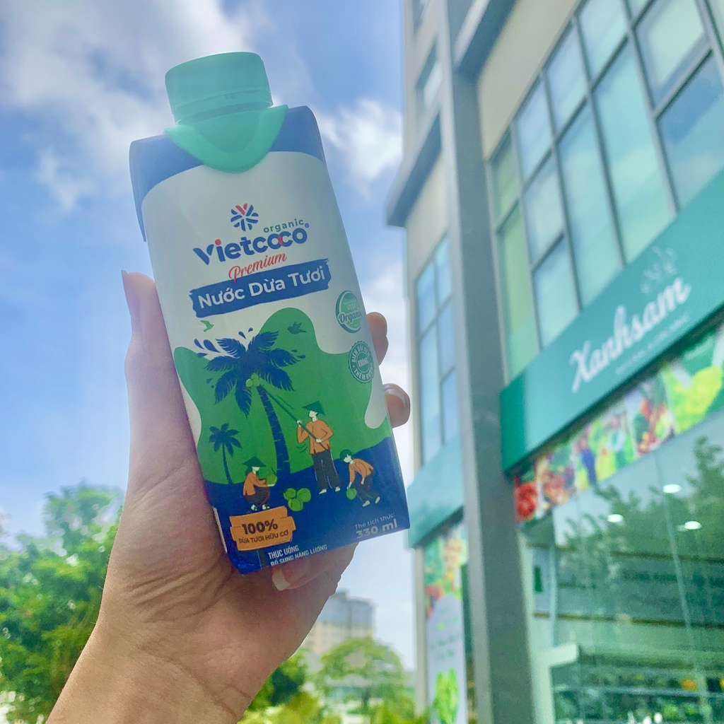 Sữa Dừa/Nước Dừa Tươi Hữu Cơ Vietcoco 330ml - Xanhsam Organic