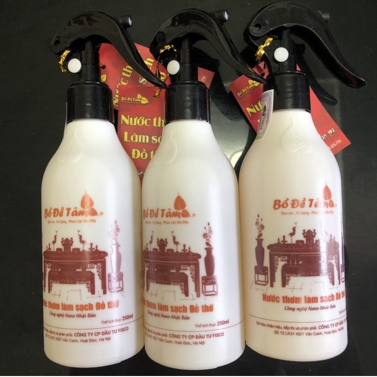 Nước Thơm Làm Sạch Ban Thờ Tinh Dầu Quế Thơm 250ml Bồ Đề Tâm