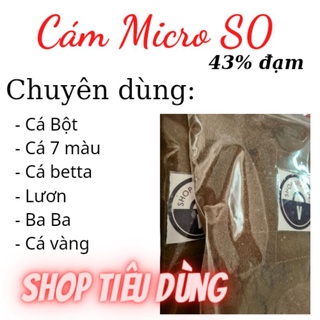 Combo 9kg cám micro s0 mịn 43% đạm thức ăn cho cá bột , lươn , 7 màu , ba ba, cá vàng , ếch , betta , guppy , baba micro