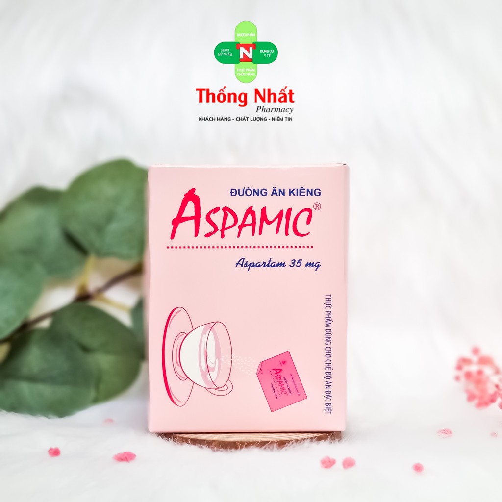 Đường ăn kiêng cho người tiểu đường giảm cân eat clean Aspamic Hộp 50gói/100gói