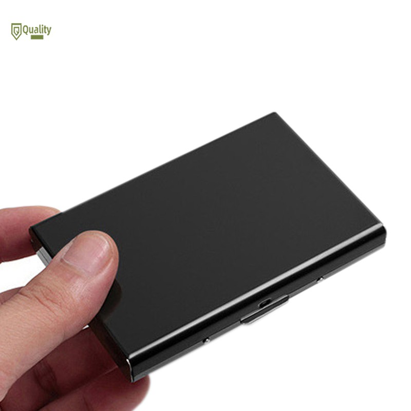 VN❤ RFID Blocking Wallet Slim Secure Stainless Steel Contactless Card Protector for 6 Credit Cards