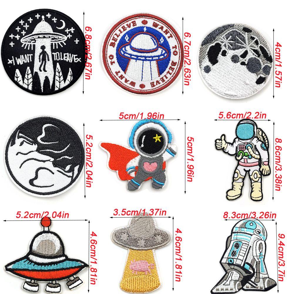 MAG Miếng Dán Trang Trí Quần Áo Hình Phi Hành Gia UFO Độc Đáo