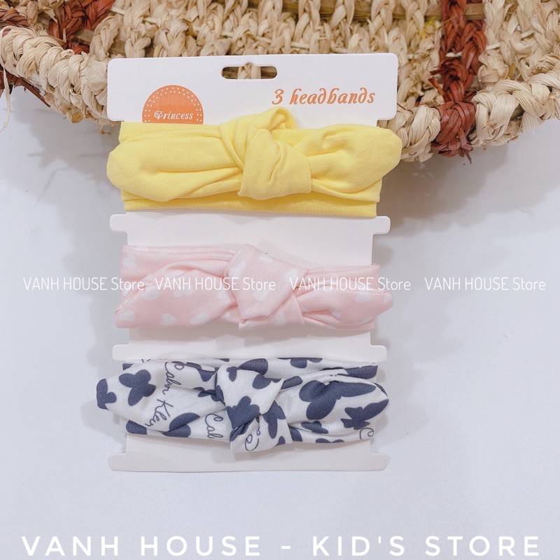 Set turban 3 chiếc có sẵn tại Shop, phụ kiện xinh xắn cho bé yêu