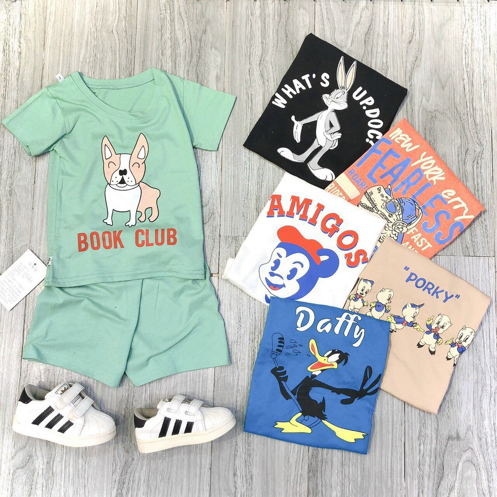 Bộ cotton cộc tay cho bé hàng loại 1