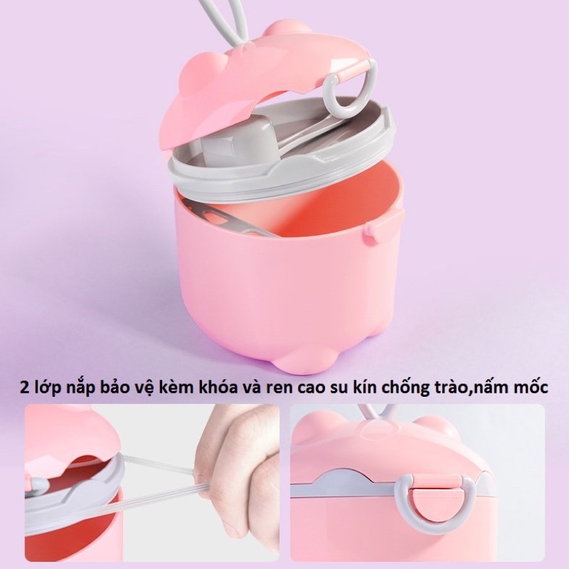 Hộp đựng sữa bột, thức ăn di động cho bé (100 - 150g)