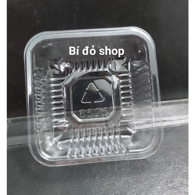 Size 50g - Set 100 khay Pet 6.5 đựng bánh trung thu 50g