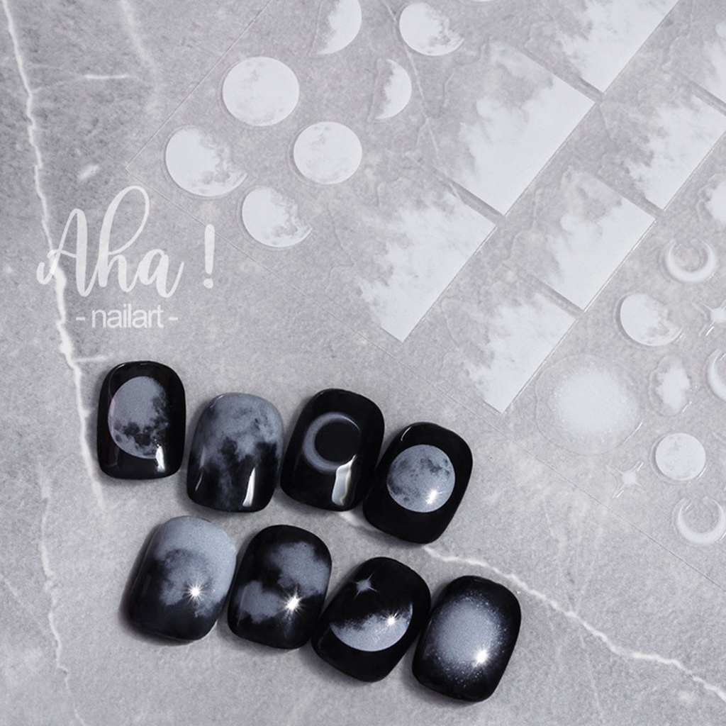 Miếng Dán Trang Trí Móng Tay Hình Hoa Màu Trắng Trong Suốt Siêu Nhẹ Thời Trang Cho Nữ