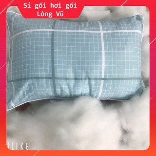Vỏ gối cotton THÁI 100% loại 1 dày mát Có khóa kéo có viền- Sỉ Gối Hơi Lông Vũ