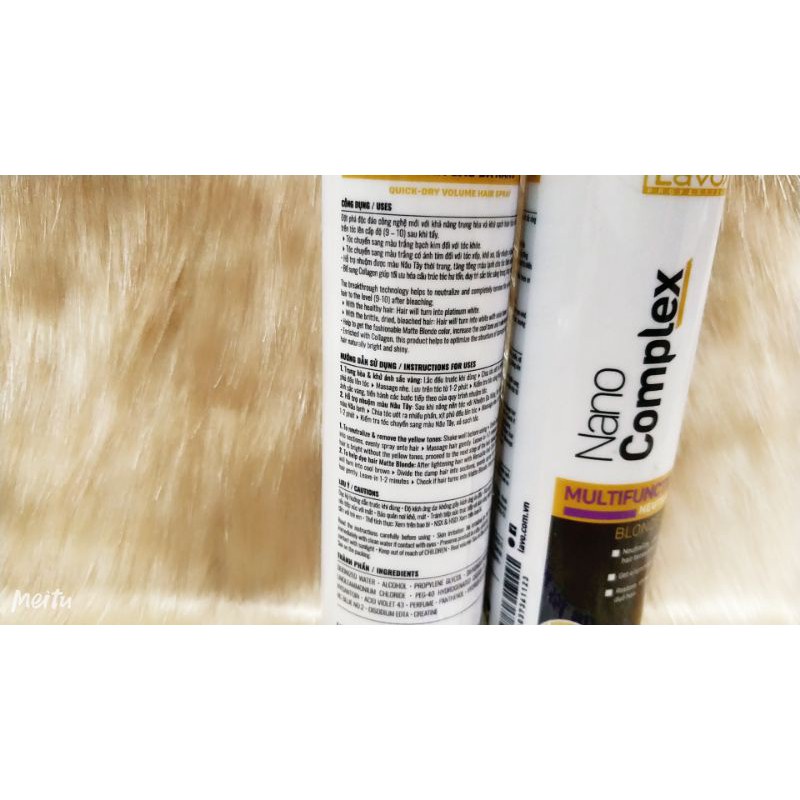 Xịt Dưỡng Lavox Nano Complex dưỡng ẩm siêu mềm mượt, dưỡng bóng tăng ánh màu và khử ánh sắc đa năng , bổ sung collagen.