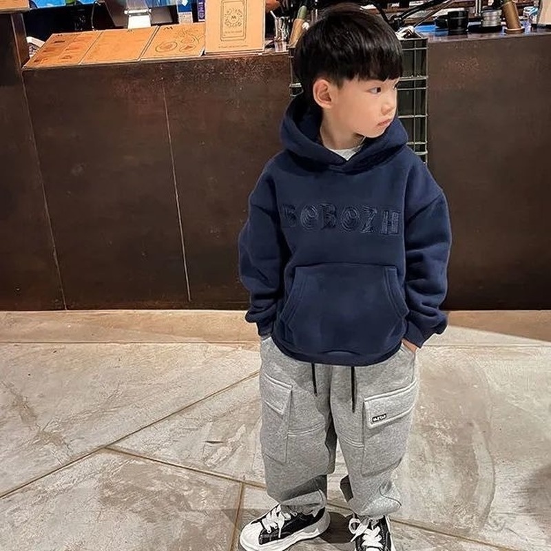 Áo Khoác Sweater Tay Dài Thêu Họa Tiết Thời Trang Thu Đông Mới Cho Bé Trai