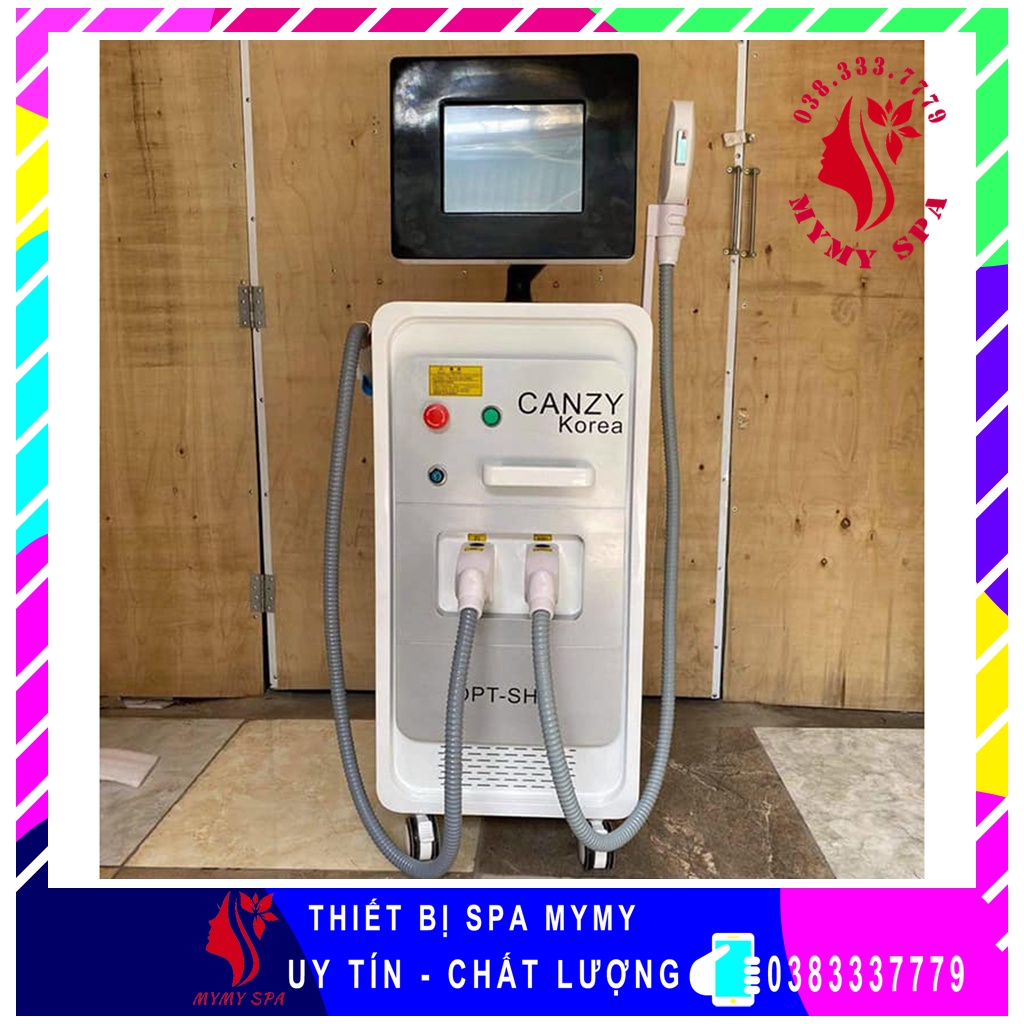Máy triệt lông + Laser 2in1 tại spa Canzy Korea
