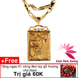 Mặt dây chuyền nam mạ vàng cao cấp Mãnh hổ Xuất Sơn MK358 tặng vòng 60k
