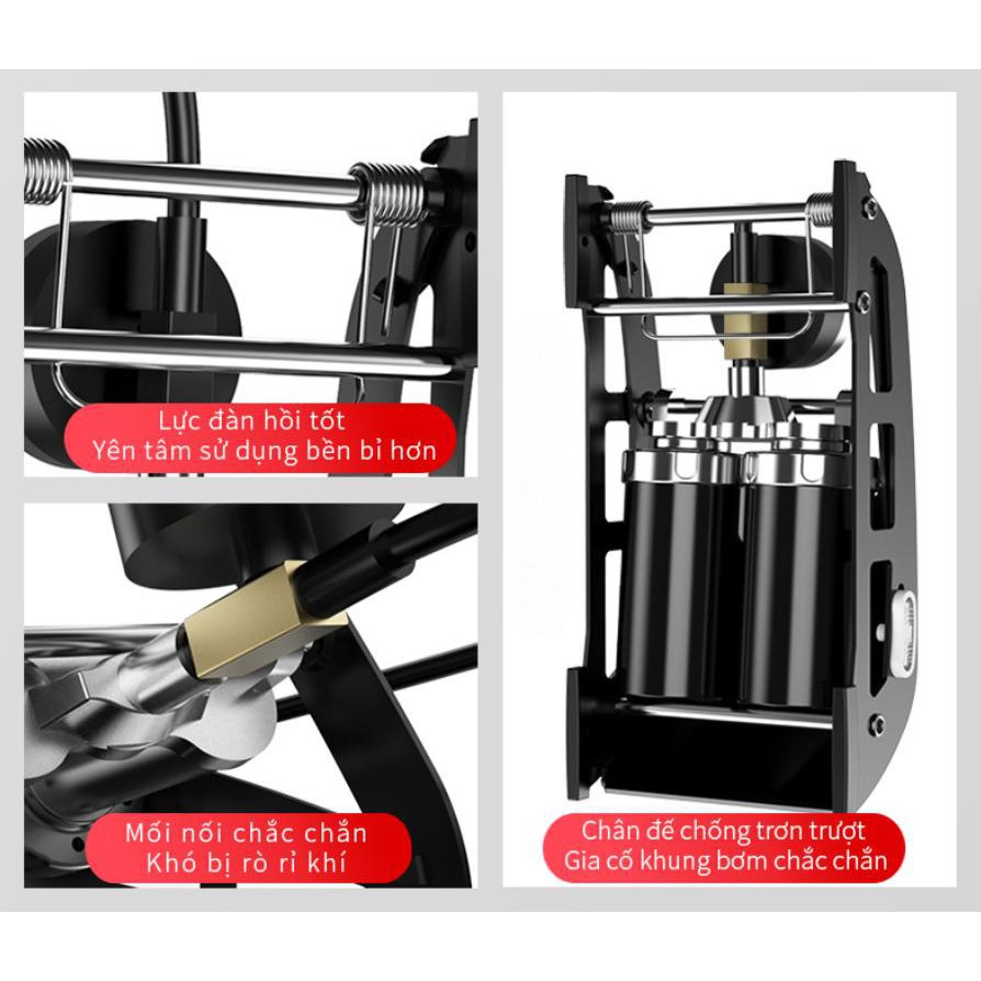 Bơm hơi kép đạp chân SUPER PUMP tiện lợi