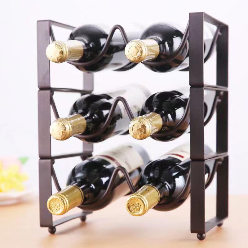 Giá Kim Loại Mạ Điện Đựng Chai Rượu Phong Cách Châu Âu Sáng Tạo