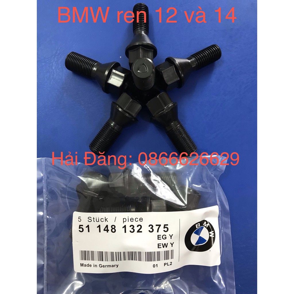Ốc lốp, Bulong lốp, Ốc bánh xe BMW, X5, X7,,, 320i,340i,430i,,,