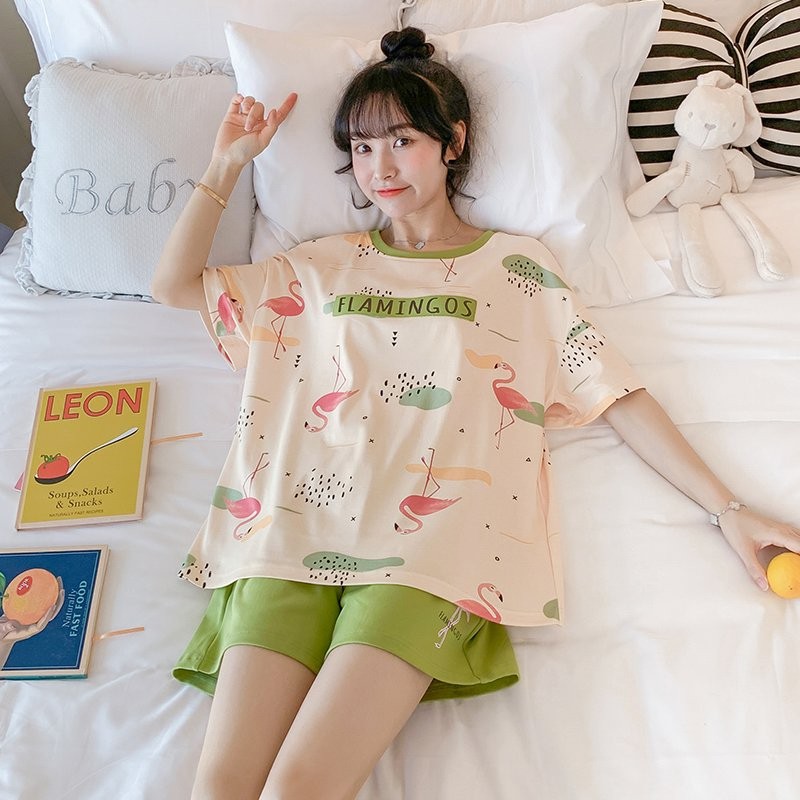 Đồ ngủ nữ ,Đồ Bộ Nữ mặc nhà  hình dễ thương chất liệu Cotton mềm mát- mã BC-08