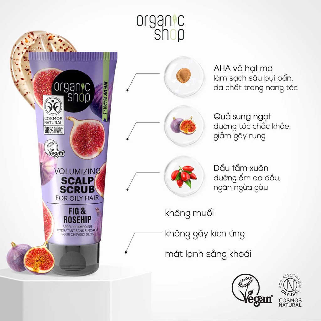 Combo Gội Xả Argan Và Amla  Nuôi Dưỡng và Tẩy Tế Bào Chết Da Đầu Quả Sung  ORGANIC SHOP
