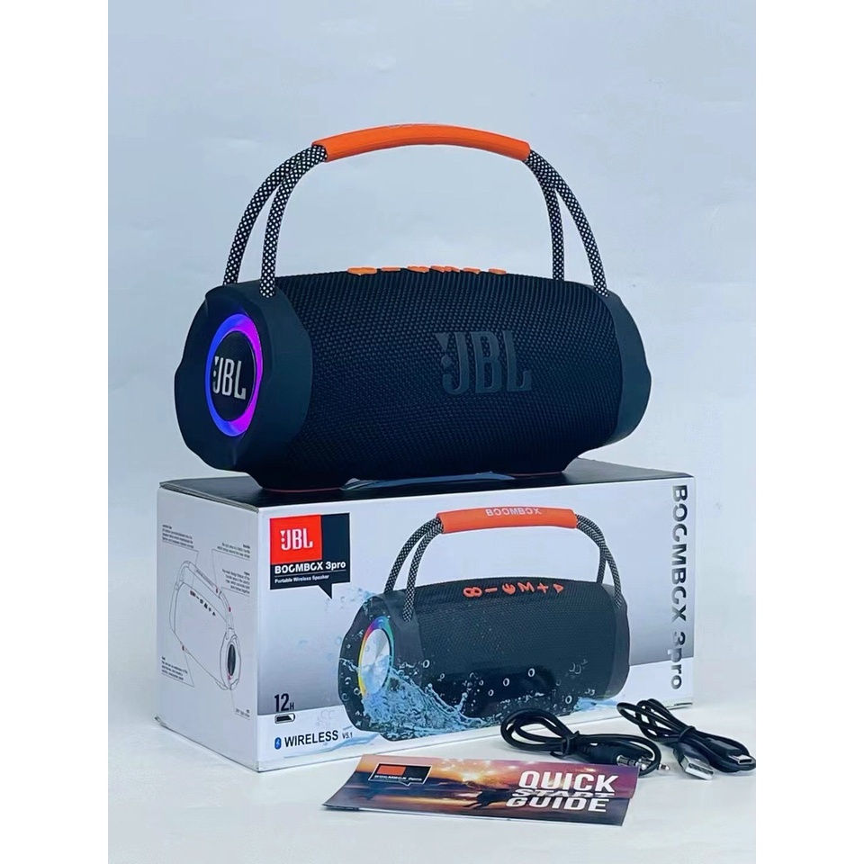 Loa Bluetooth Boombox 3 Pro Thế Hệ Mới Bass Mạnh Âm Thanh Lớn Cực Đỉnh Bluetooth 5.2, Thiết Kế Cực Đẹp Bảo Hành 12 Tháng