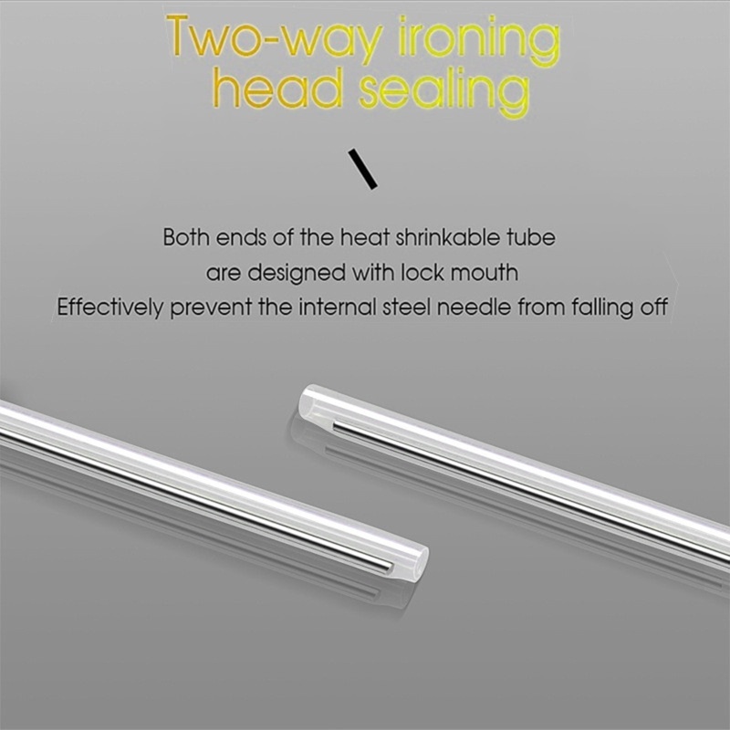 Bộ 100 Ống Co Nhiệt Bằng PE Trong Suốt Đường Kính 1 3mm Đường Kính 45mm 60mm Dài 13Mm