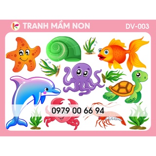 Decal mầm non - động vật dưới nước dv-003