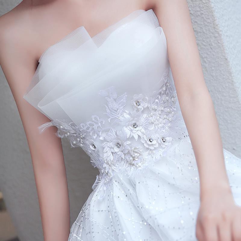 bán hàng trực tiếp tại nhà máy bán trướcDu lịch váy cưới nhẹ hệ Sen siêu cổ tích ống đầu cô dâu nhỏ sắp đi ra