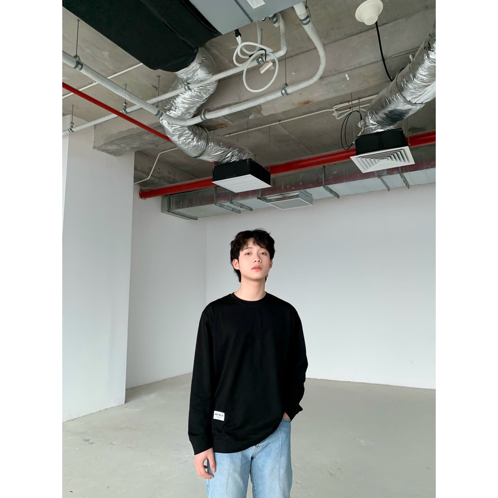 Áo Thun Trơn Dài Tay Sweater WENEX Phông Unisex Nam Nữ Cotton Oversize Form Rộng Local Brand