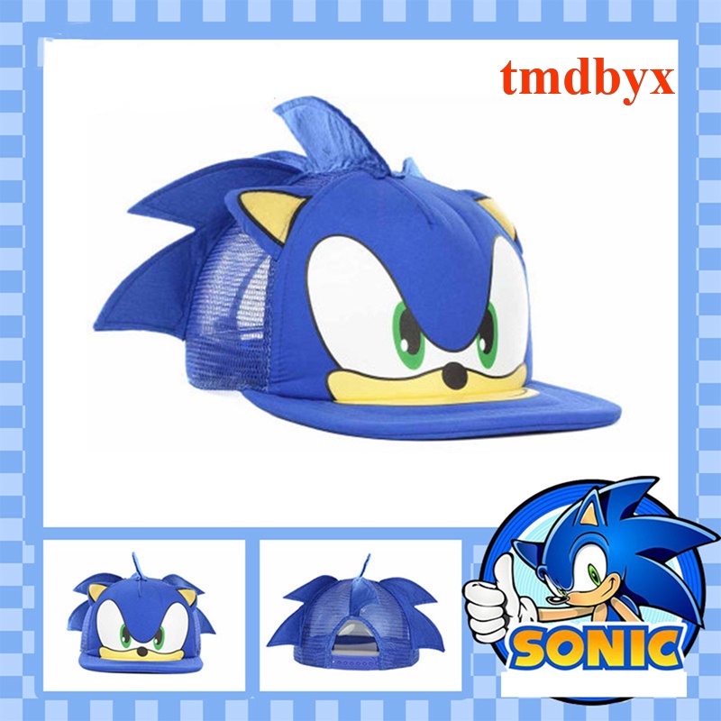 Mũ Lưỡi Trai Che Nắng Bằng Cotton Họa Tiết Nhím Sonic Tùy Chỉnh Thời Trang Cho Bé Trai Và Gái