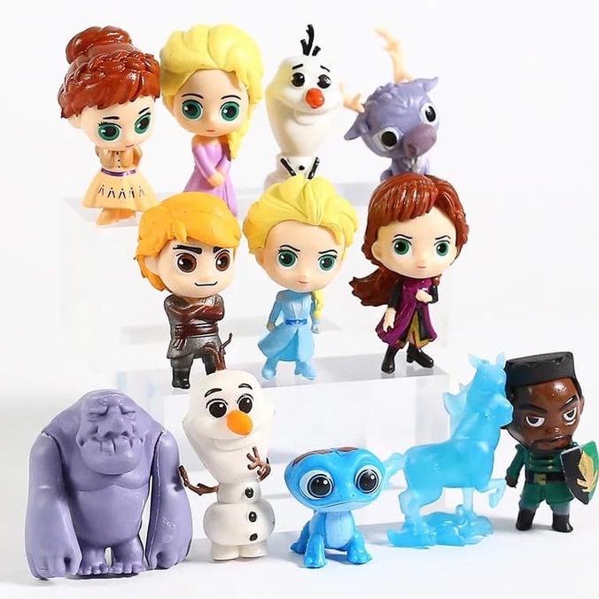 Mới Bộ 12 Mô Hình Nhân Vật Công Chúa ELSA Và ANNA Trong Phim Hoạt Hình FROZEN