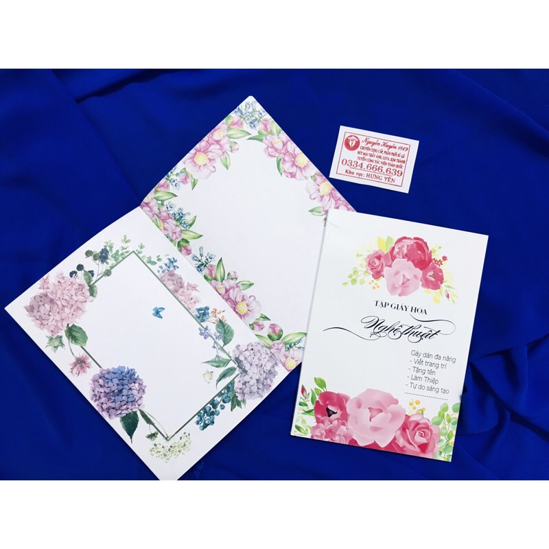tập sổ giấy hoa nghệ thuật