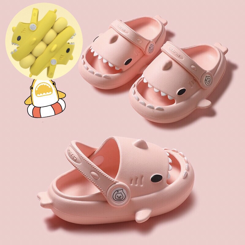 (HÀNG SẴN) Dép cá mập baby shark cho bé trai , bé gái hàng quảng châu siêu nhẹ fom to