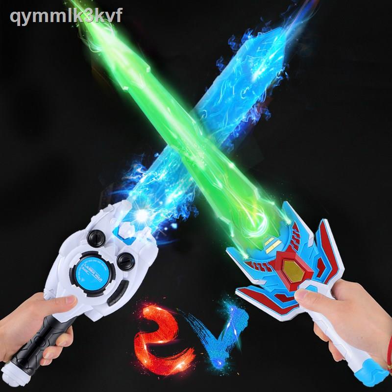 ♤Trẻ em nhấp nháy thanh kiếm điện mát mẻ thánh laser mô phỏng dao nhựa phát sáng vũ khí cậu bé đồ chơi