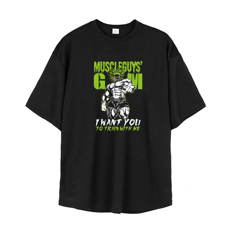 Áo Thun Thể Thao Tay Ngắn Phối Lưới Khô Thoáng Nhanh Thời Trang Cho Nam