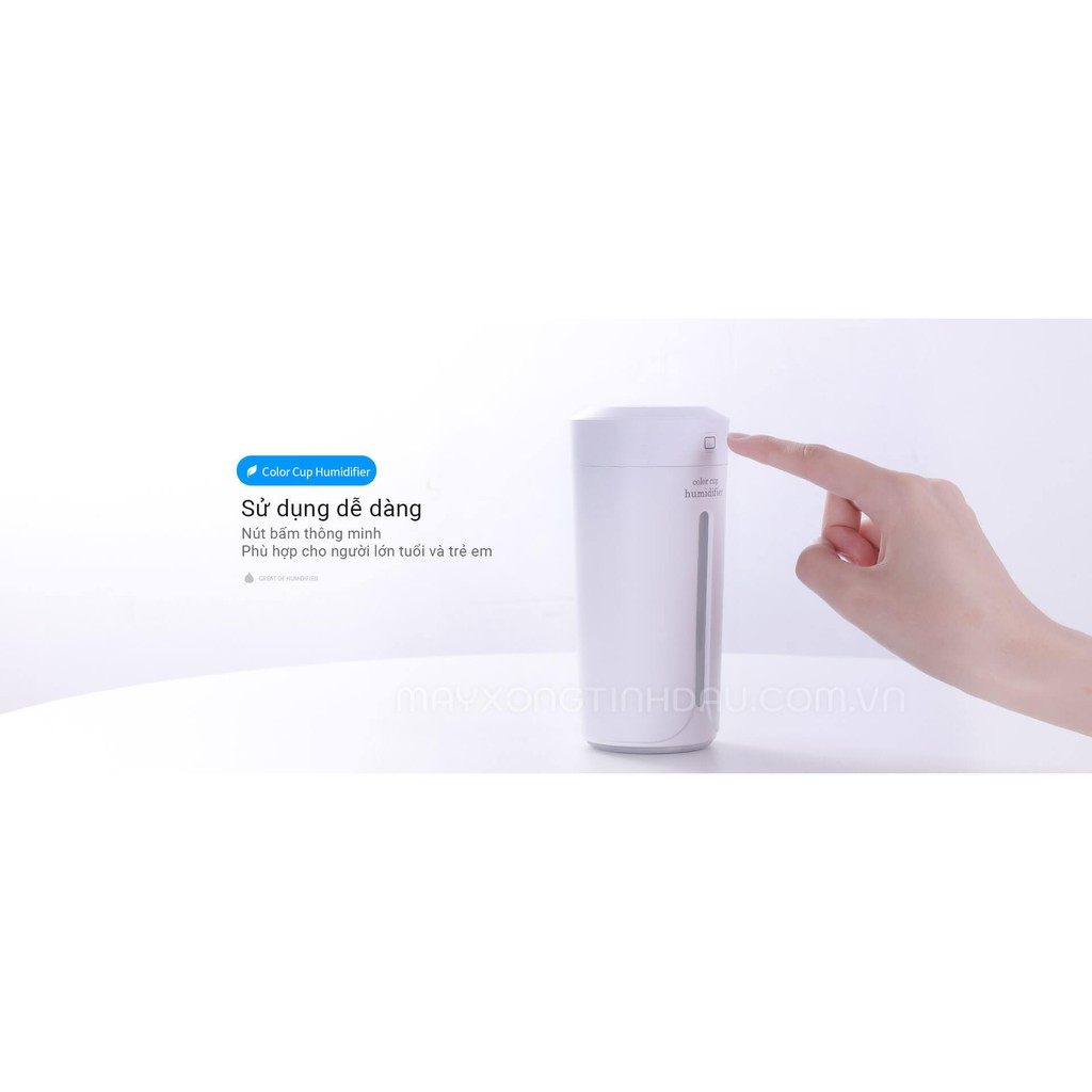 Máy xông tinh dầu Color Cup, Tặng tinh dầu 10ml