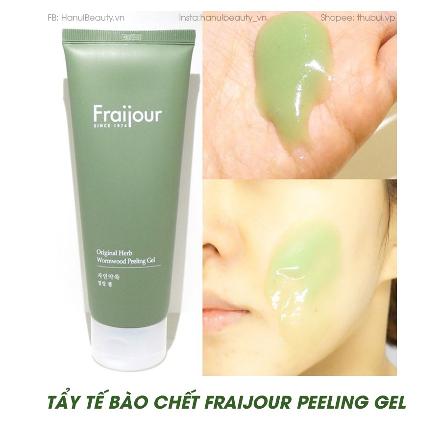 (Date 2024) Gel tẩy tế bào da chết FRAIJOUR thảo mộc Original Herb wormwood Peeling Gel Hàn Quốc