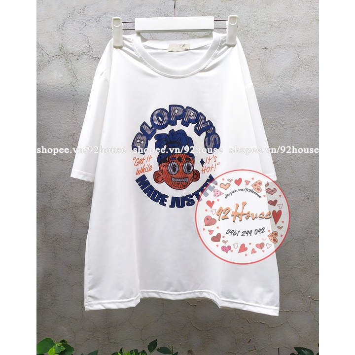 Áo phông rộng tay lỡ unisex boy tóc xoăn áo thun freesize