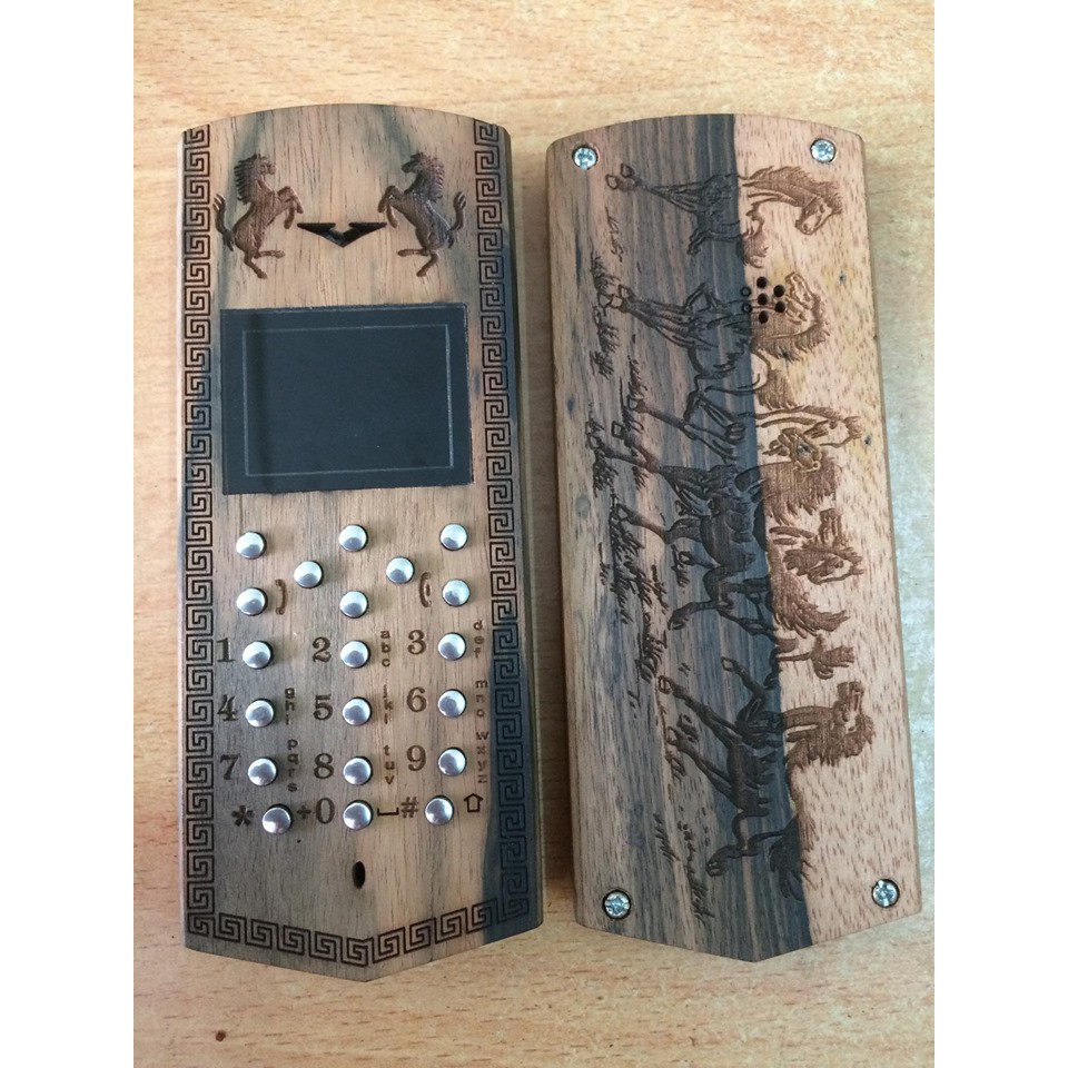 Vỏ gỗ cho điện thoại 1200 - 1208 - 1209 gỗ mun