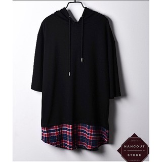 Áo Hoodie vải đẹp phối layer Caro Đuôi phong cách Vintage siêu chất - QVAS011
