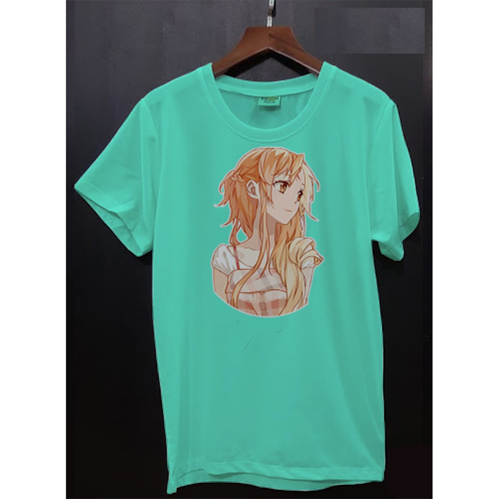 Áo thun Cotton Unisex - Nhân vật Asuna Yuuki - Chibi - Asuna Yuuki mỉm cười