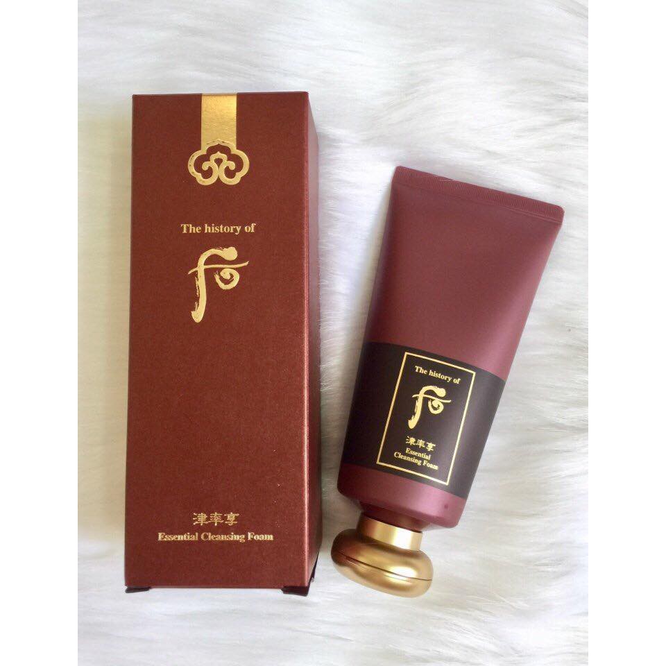 Sữa Rửa Mặt Whoo Đỏ Bổ Sung Độ Ẩm Jinyulhyang Essential Cleansing Foam