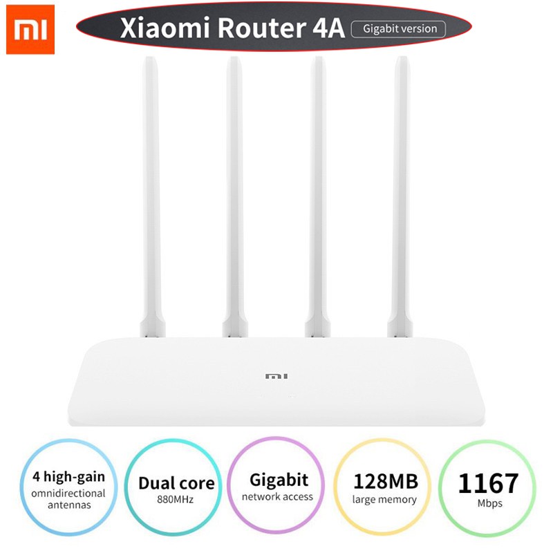 Bộ Phát Wifi Xiaomi Router Gen 4A Tốc độ truyền 1167Mbps 2.4GHz 5GHz