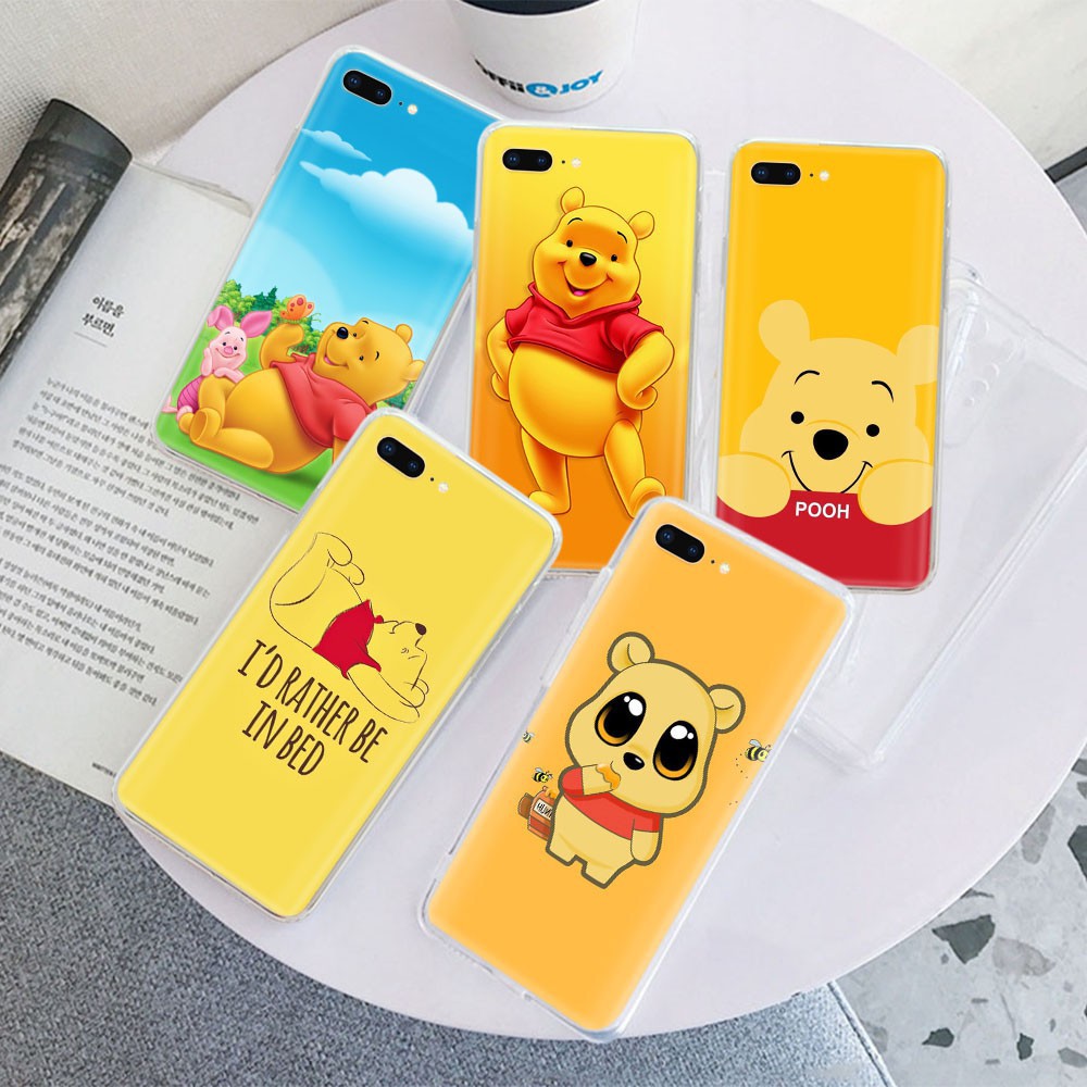 Ốp Lưng Trong Suốt In Hình Gấu Pooh Đáng Yêu Cho Iphone 8 7 6 6s 5 5s Se 5c 4s 4