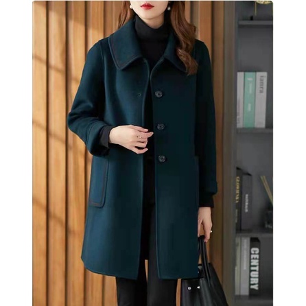 Áo Khoác Len Dáng Rộng Thời Trang Thu Đông Cho Nữ size m-4xl