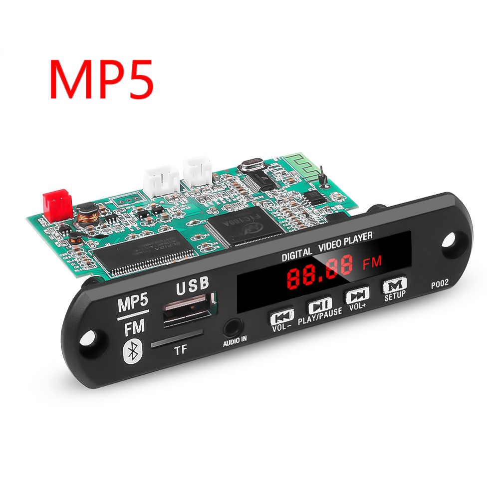 Bảng mạch giải mã MP5 5V sang 12V Bluetooth 5.0 Mp3 FM SD có điều khiển