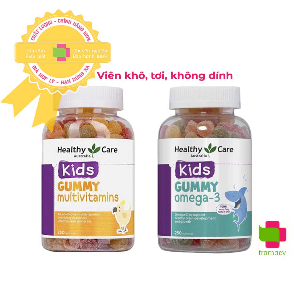 Kẹo dẻo Healthy Care Kids Gummy Omega 3 Multivitamin