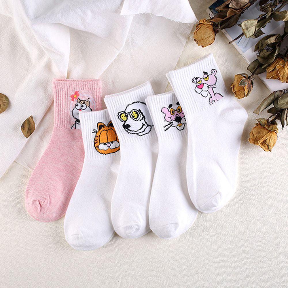 Đôi Vớ Cotton In Hình Động Vật Dễ Thương Dành Cho Nữ