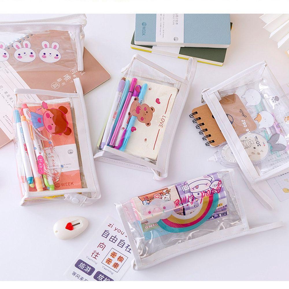 MUVAKO Túi Đựng Đồ Trang Điểm Bằng PVC Trong Suốt In Hoạt Hình  Ốp