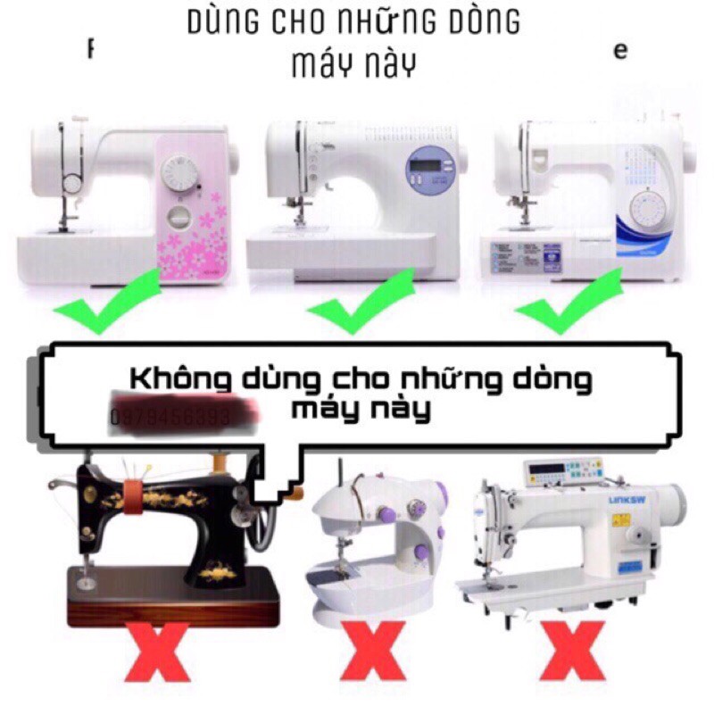 Chân vịt dún sử dụng cho máy may gia đình