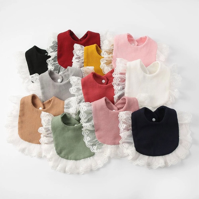 Yếm Ăn Bằng Cotton Xinh Xắn Cho Bé Gái