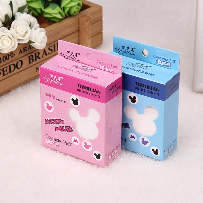 Hộp 50 Miếng Bông Tẩy Trang Bằng Vải Không Dệt Dùng Một Lần Tiện Dụng