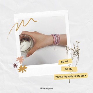 Set vòng pastel phối hồng tím